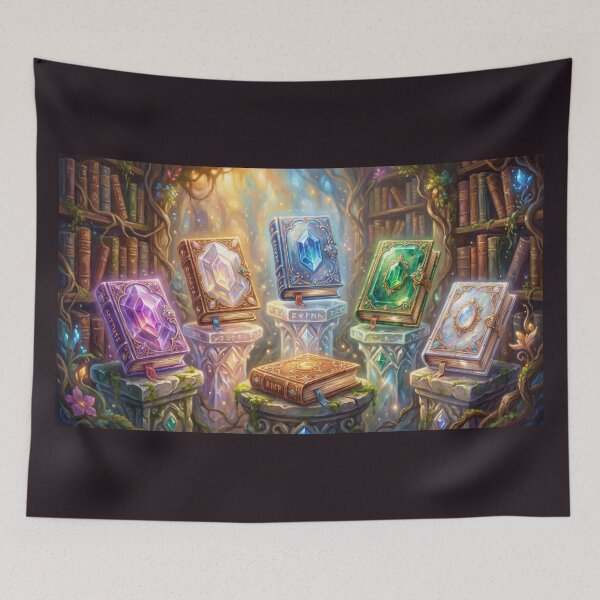 Item preview, Crystal Library | Magical Gemstone Spellbooks and Wizard Artifacts designed and sold by SebastianSpace.