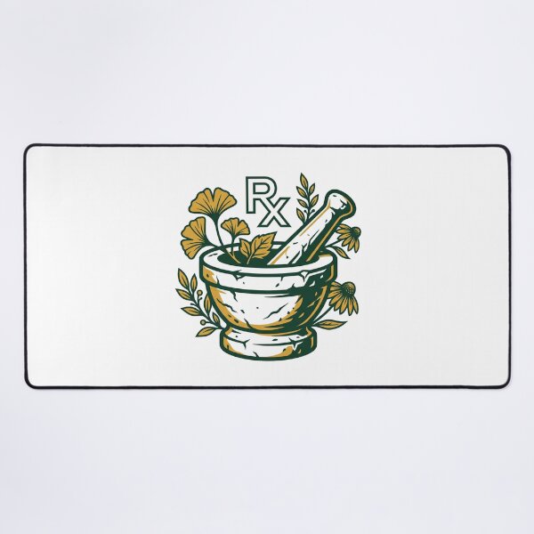 Item preview, Herbal Mortar and Pestle RX Pharmacy Botanical Apothecary Aesthetic designed and sold by mood-draftsman.