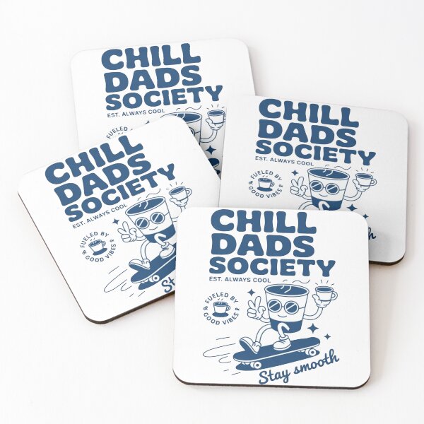 Item preview,    Chill Dads Society – Cool Coffee Skateboard Poster designed and sold by WATEKE.