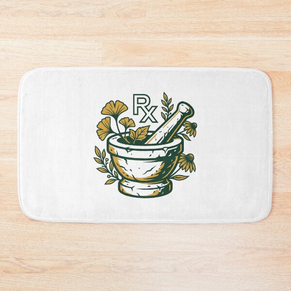 Item preview, Herbal Mortar and Pestle RX Pharmacy Botanical Apothecary Aesthetic designed and sold by mood-draftsman.