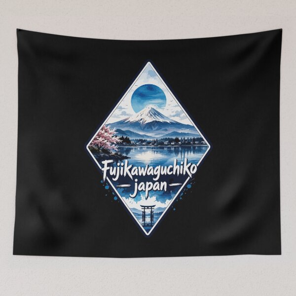 Item preview, Fujikawaguchiko Mount Fuji Japan Watercolor Art designed and sold by TomFrontierArt.