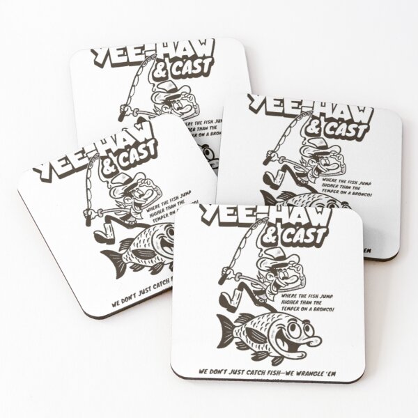 Item preview, Yee‑Haw & Cast – Cowboy Fishing Retro Emblem designed and sold by WATEKE.