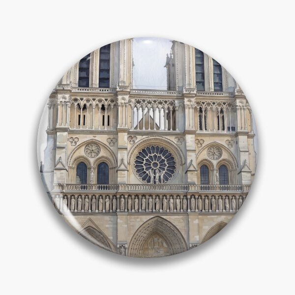 Item preview, Notre-Dame de Paris West Facade — Gothic Cathedral Water designed and sold by M.ALK.Watercolor.