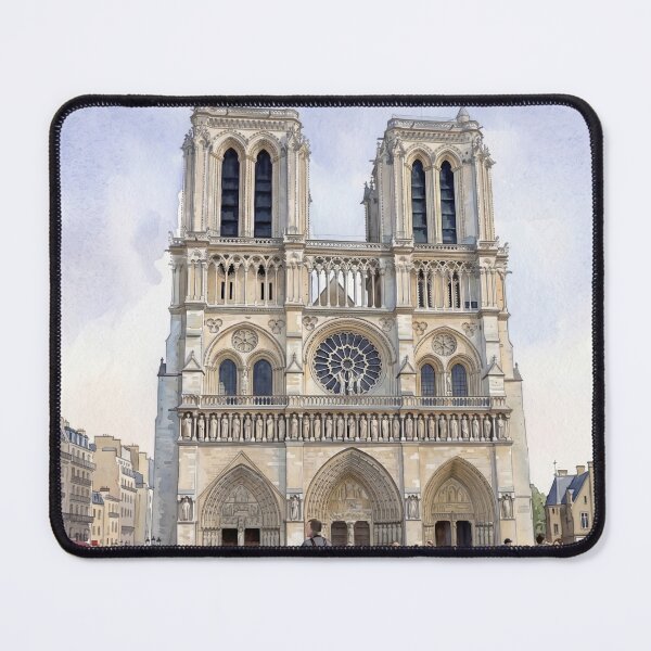 Item preview, Notre-Dame de Paris West Facade — Gothic Cathedral Water designed and sold by M.ALK.Watercolor.