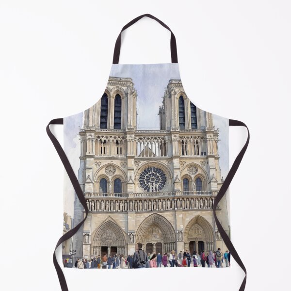 Item preview, Notre-Dame de Paris West Facade — Gothic Cathedral Water designed and sold by M.ALK.Watercolor.