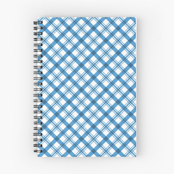 Item preview, Diagonal Gingham Checkered Grid Plaid In Cerulean Blue And Steel Blue designed and sold by EliveraDesigns.