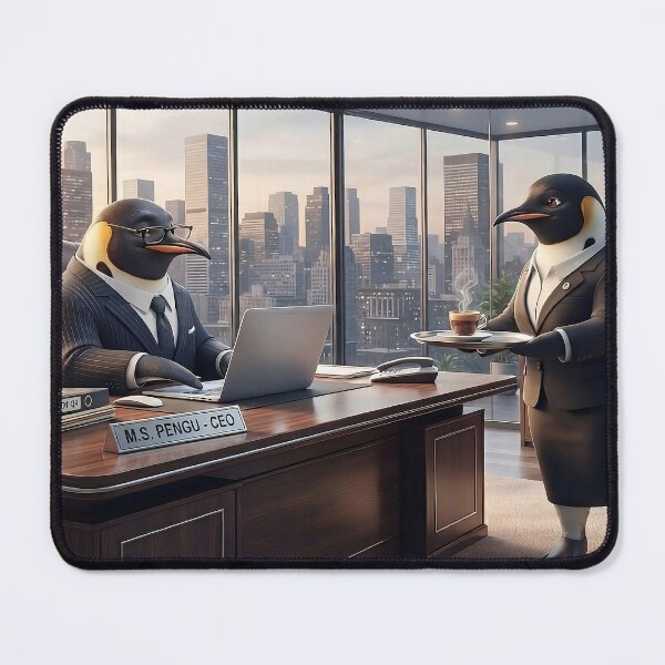 Item preview, Corporate Penguin CEO Office Life Art designed and sold by AfresStudio.