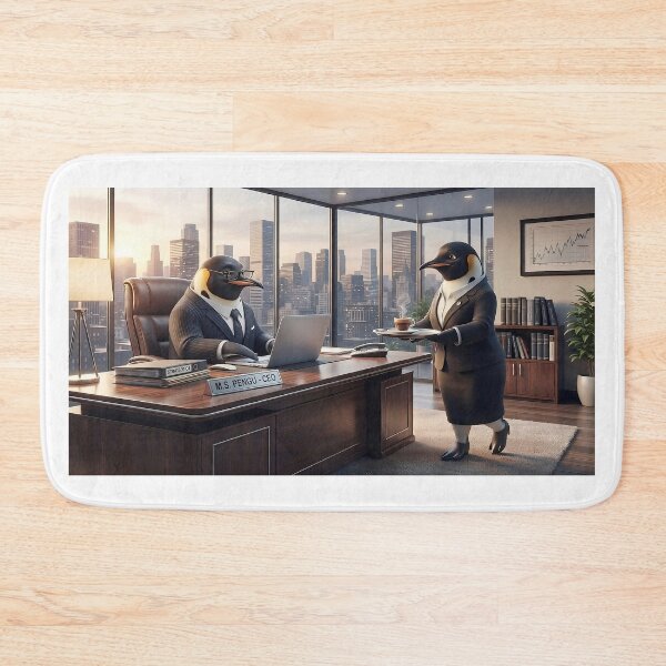 Item preview, Corporate Penguin CEO Office Life Art designed and sold by AfresStudio.