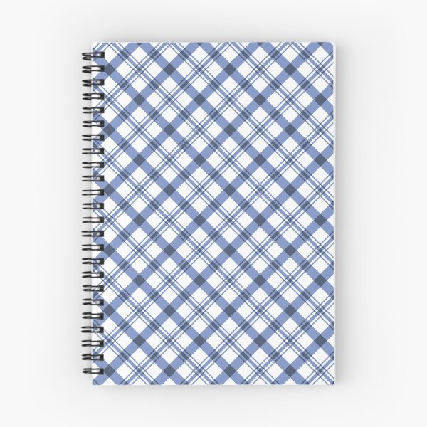 Item preview, Diagonal Gingham Checkered Grid Plaid In Cornflower Blue And Navy designed and sold by EliveraDesigns.
