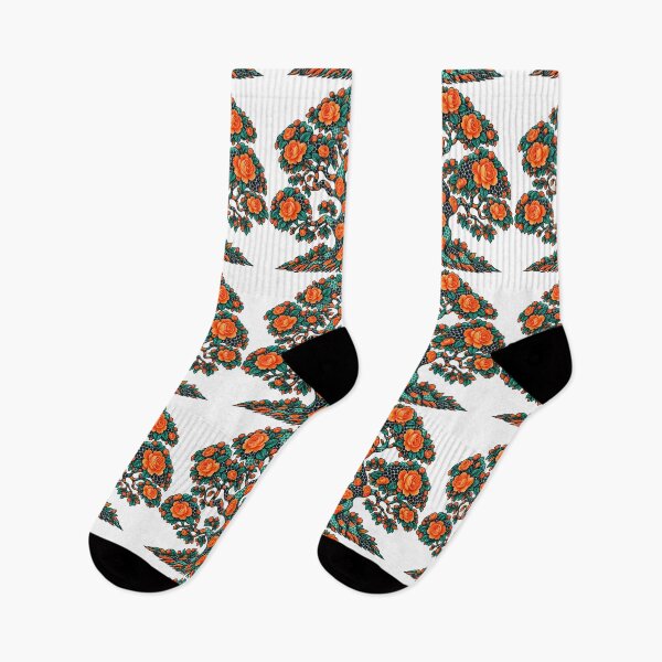 Item preview, Tropical Orange Rose Tree of Life – Exotic Floral Botanical Art designed and sold by Awarrie.