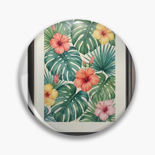 Item preview, Vibrant tropical monstera and fan Palm leaf illustration art. designed and sold by Umar design studio.