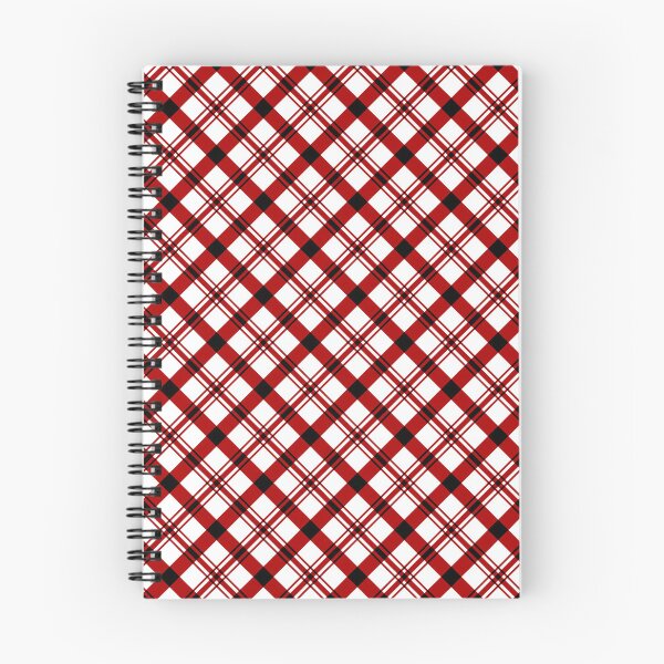 Item preview, Diagonal Gingham Checkered Grid Plaid In Cardinal Red And Black designed and sold by EliveraDesigns.