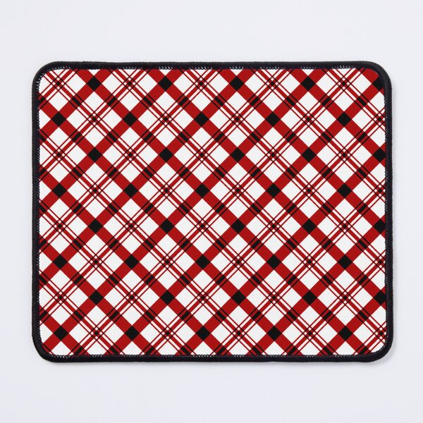 Item preview, Diagonal Gingham Checkered Grid Plaid In Cardinal Red And Black designed and sold by EliveraDesigns.