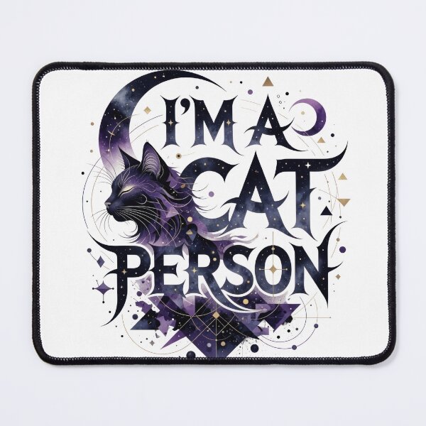 Item preview, Clean Purple I'M A CAT PERSON Artistic Motif designed and sold by dazzlemakers.