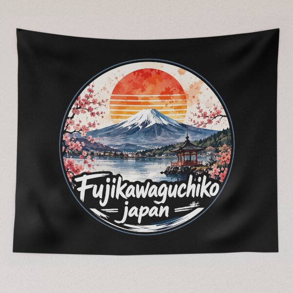 Item preview, Fujikawaguchiko Mount Fuji Watercolor Japan Travel designed and sold by TomFrontierArt.