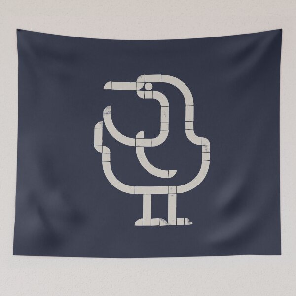 Item preview, Morning Wind — Cormorant | Geometric Bird Illustration - cream designed and sold by POCOmuchoStudio.