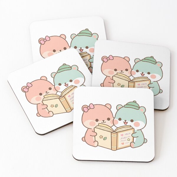 Item preview, Kawaii Cute Bears Reading Book Cozy Storytime designed and sold by Cuddly-Critters.