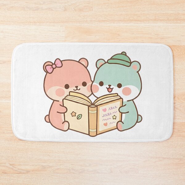 Item preview, Kawaii Cute Bears Reading Book Cozy Storytime designed and sold by Cuddly-Critters.