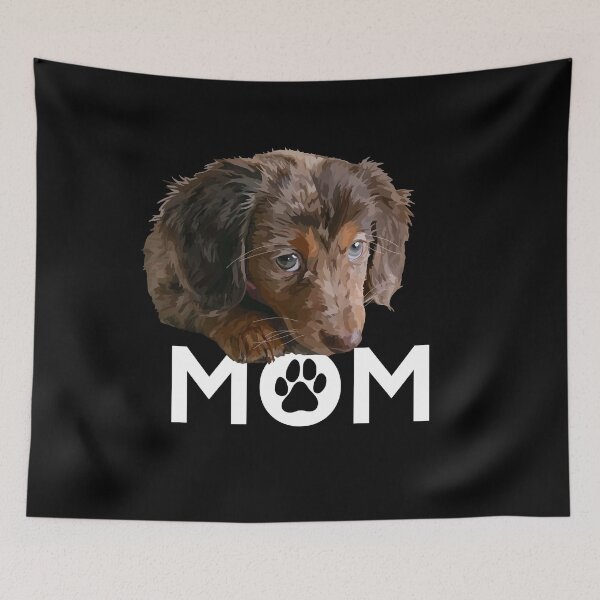 Item preview, Cachorro de mamá teckel marrón designed and sold by Just-Arts-4U.