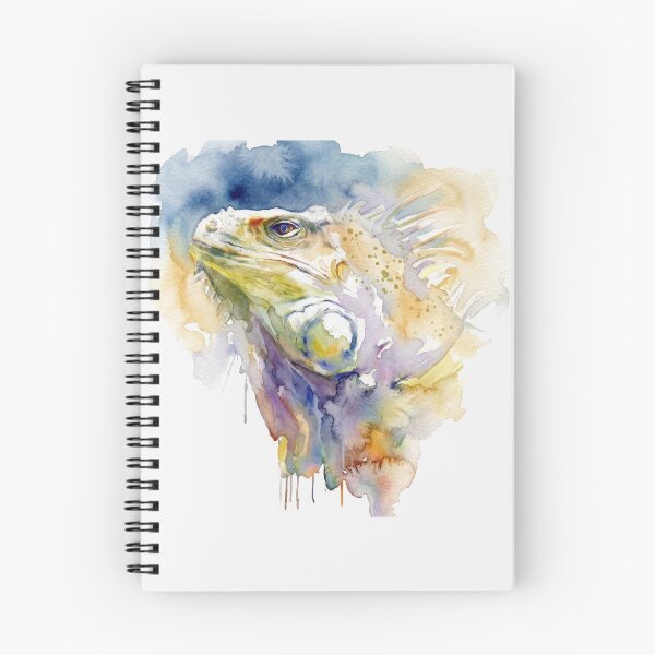 Item preview, Iguana Watercolor, Navy Background designed and sold by caracatita75.