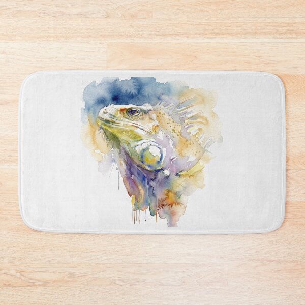 Item preview, Iguana Watercolor, Navy Background designed and sold by caracatita75.