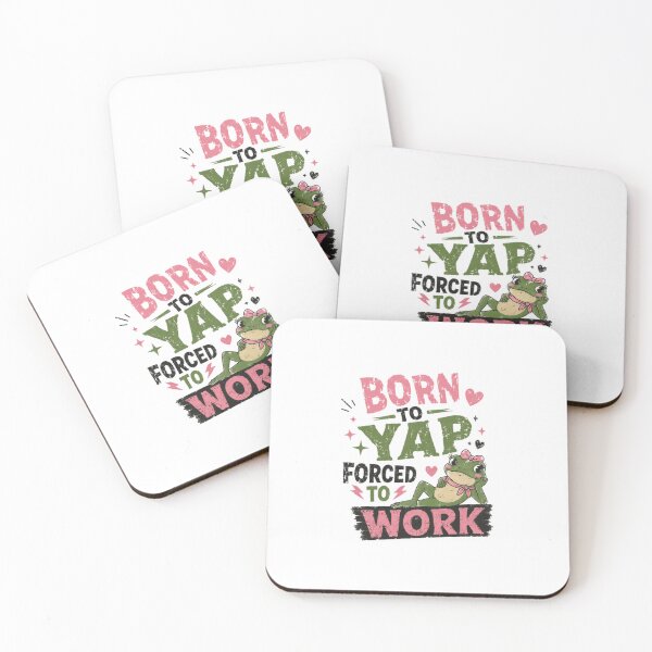 Item preview, Born To Yap Forced To Work Funny Frog Lover Work Humor designed and sold by HumansStuck12.