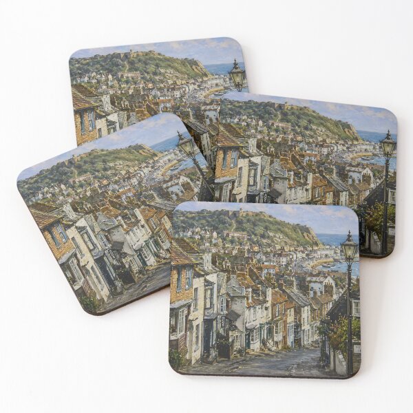 Item preview, A painting of Hastings Old Town.  designed and sold by oldMastersofart.