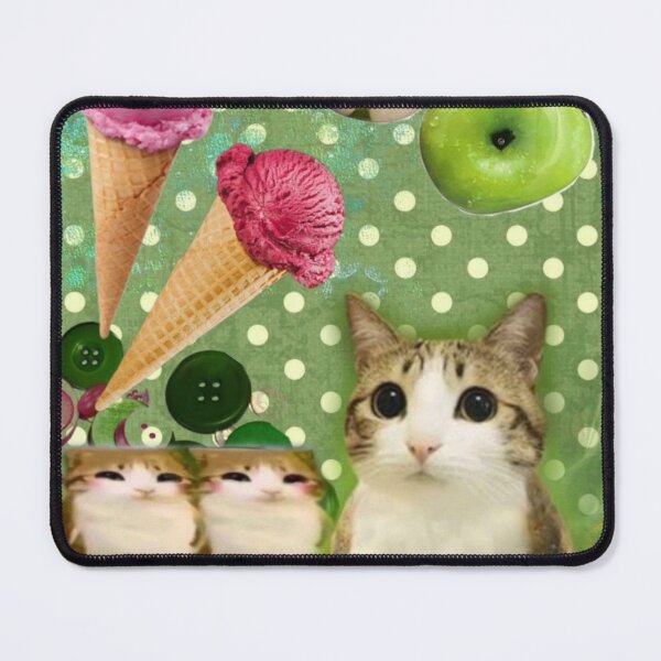 Item preview, Cute Meowl Green Aesthetic Collage | Vintage Kidcore Cat Owl Meme designed and sold by BrontesWhimsyStore.