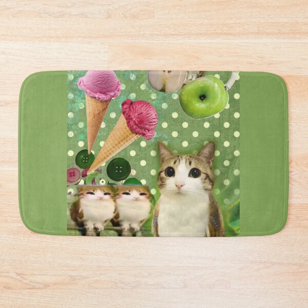 Item preview, Cute Meowl Green Aesthetic Collage | Vintage Kidcore Cat Owl Meme designed and sold by BrontesWhimsyStore.