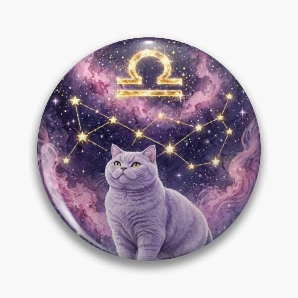 Item preview, Mystical Libra Cat With Golden Balance Constellation designed and sold by Moody Vibes Studio.