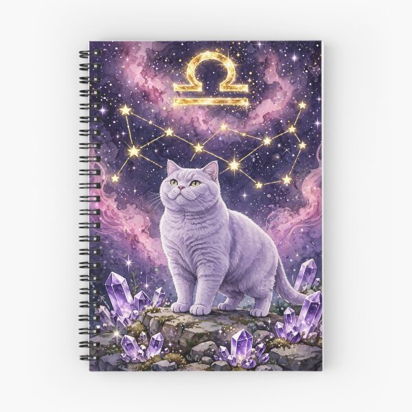 Item preview, Mystical Libra Cat With Golden Balance Constellation designed and sold by Moody Vibes Studio.