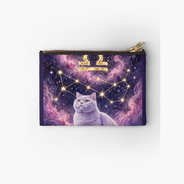 Item preview, Mystical Libra Cat With Golden Balance Constellation designed and sold by Moody Vibes Studio.