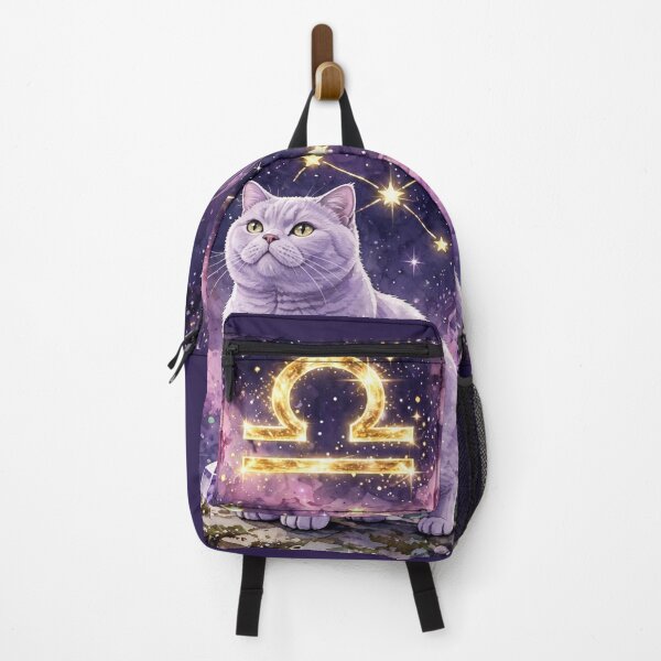 Item preview, Mystical Libra Cat With Golden Balance Constellation designed and sold by Moody Vibes Studio.