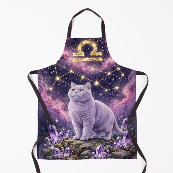 Item preview, Mystical Libra Cat With Golden Balance Constellation designed and sold by Moody Vibes Studio.