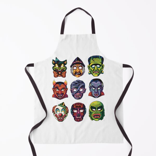 Item preview, Vintage Spooky Faces Retro Halloween Masks | Best Gift designed and sold by Mallerlite.
