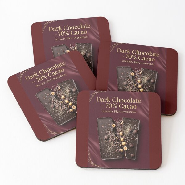 Item preview, Luxury Dark Chocolate 70% Cacao Hazelnut designed and sold by KreatoLab.
