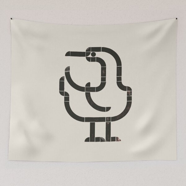 Item preview, Morning Wind — Cormorant | Geometric Bird Illustration - black designed and sold by POCOmuchoStudio.