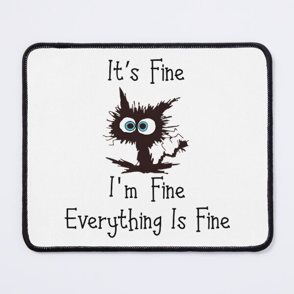 Item preview, Everything Is Fine Black Cat Aesthetic Minimalist Zen Humor | Perfect Gift For You And Friends designed and sold by Mallerlite.