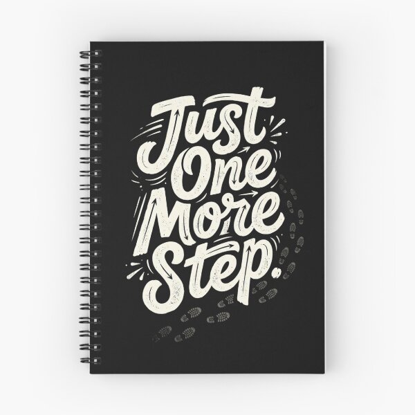Item preview, Just One More Step – Strength & Perseverance Typography designed and sold by Mirgonhood.