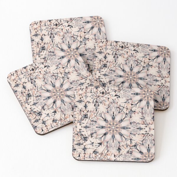Item preview, Blush Pink Abstract Floral Pattern with Black Botanical Line Art designed and sold by My Gluten Free Life UK.