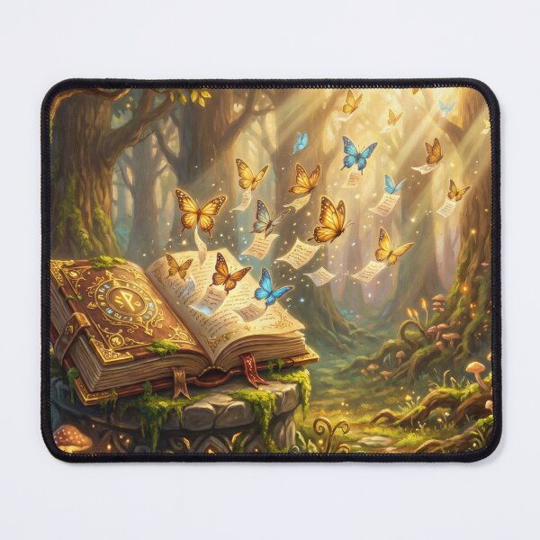 Item preview, Enchanted Forest Grimoire | Magical Book of Butterflies and Runes designed and sold by SebastianSpace.