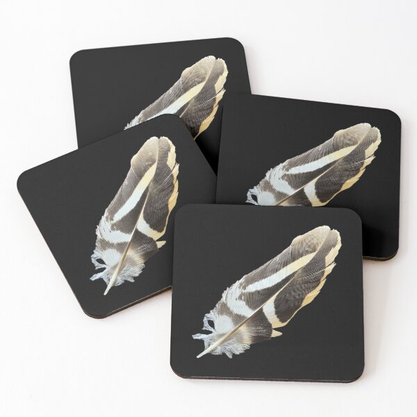 Item preview, Isolated Striped Hoopoe Bird Feather on Black designed and sold by Yanshuf.