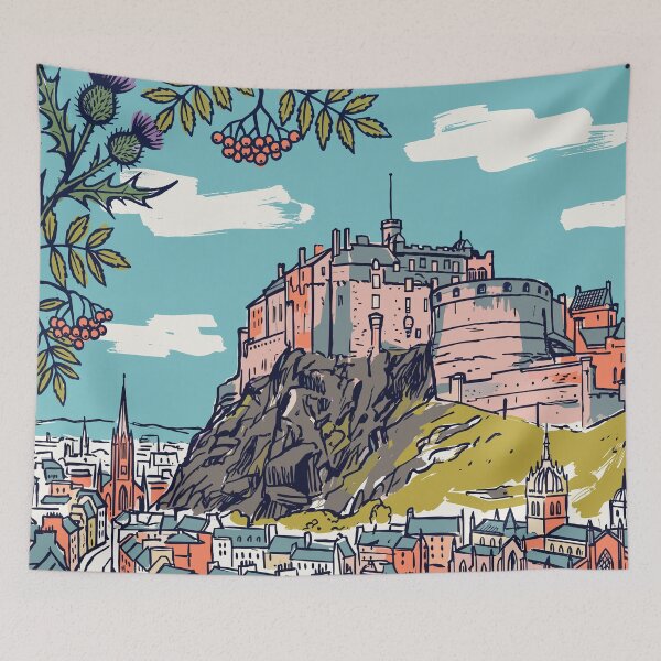 Item preview, Edinburgh Vintage Retro Scotland Travel designed and sold by RareDeerArt.
