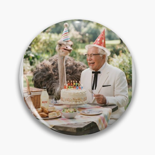 Item preview, Colonel sanders kfc ostrich picnic ostrichs animal pet nature meme memes funny parody christmas birthday  designed and sold by CheeseBlueprint.