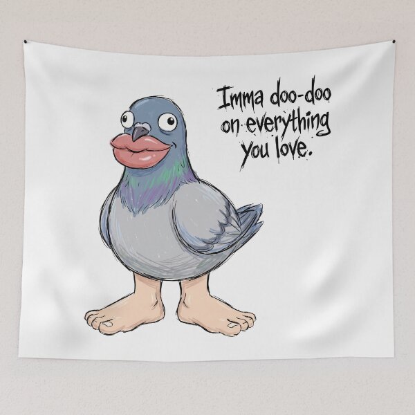 Item preview, Funny Weird Pigeon With Human Lips Doo-Doo On Everything You Love designed and sold by Sekla-Studio.