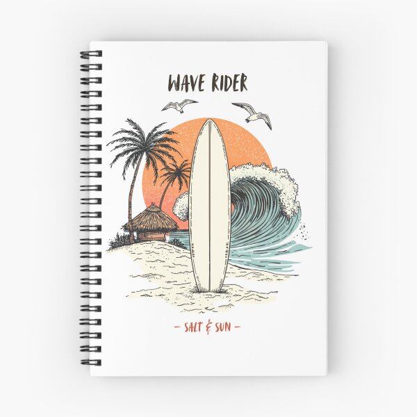 Item preview, Wave Rider Retro Surfboard Tiki Beach — Vintage Surf Sunset Illustration designed and sold by Sithila-Arts.