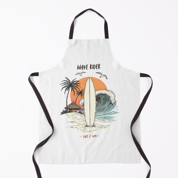 Item preview, Wave Rider Retro Surfboard Tiki Beach — Vintage Surf Sunset Illustration designed and sold by Sithila-Arts.