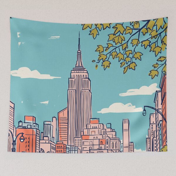 Item preview, New York Vintage Retro USA Travel designed and sold by RareDeerArt.