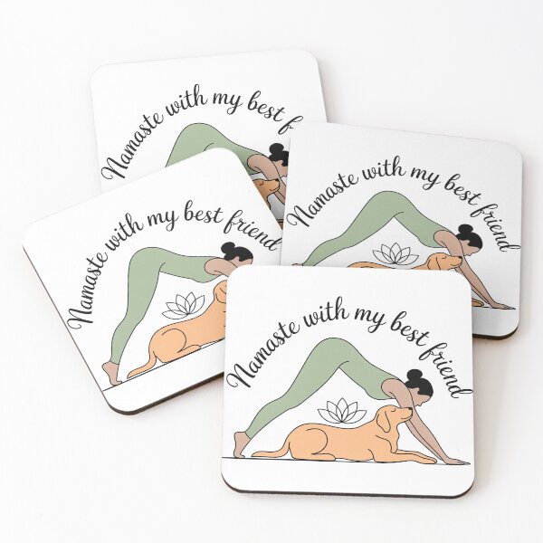 Item preview, Namaste with My Best Friend Dog Yoga Figure for Yoga designed and sold by 108stillness.