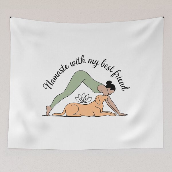 Item preview, Namaste with My Best Friend Dog Yoga Figure for Yoga designed and sold by 108stillness.